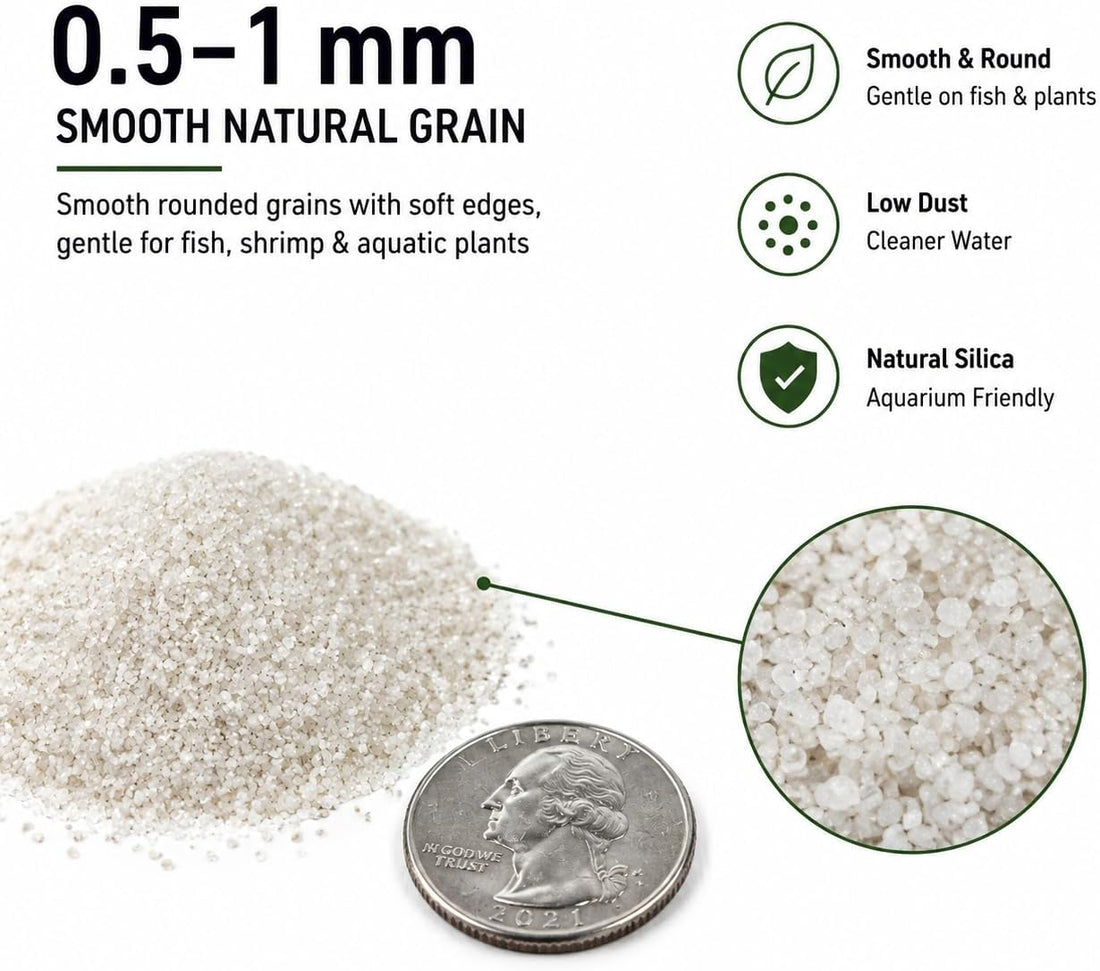 White Aquarium Sand 2lb, 0.5-1mm Silica Fish Tank Sand