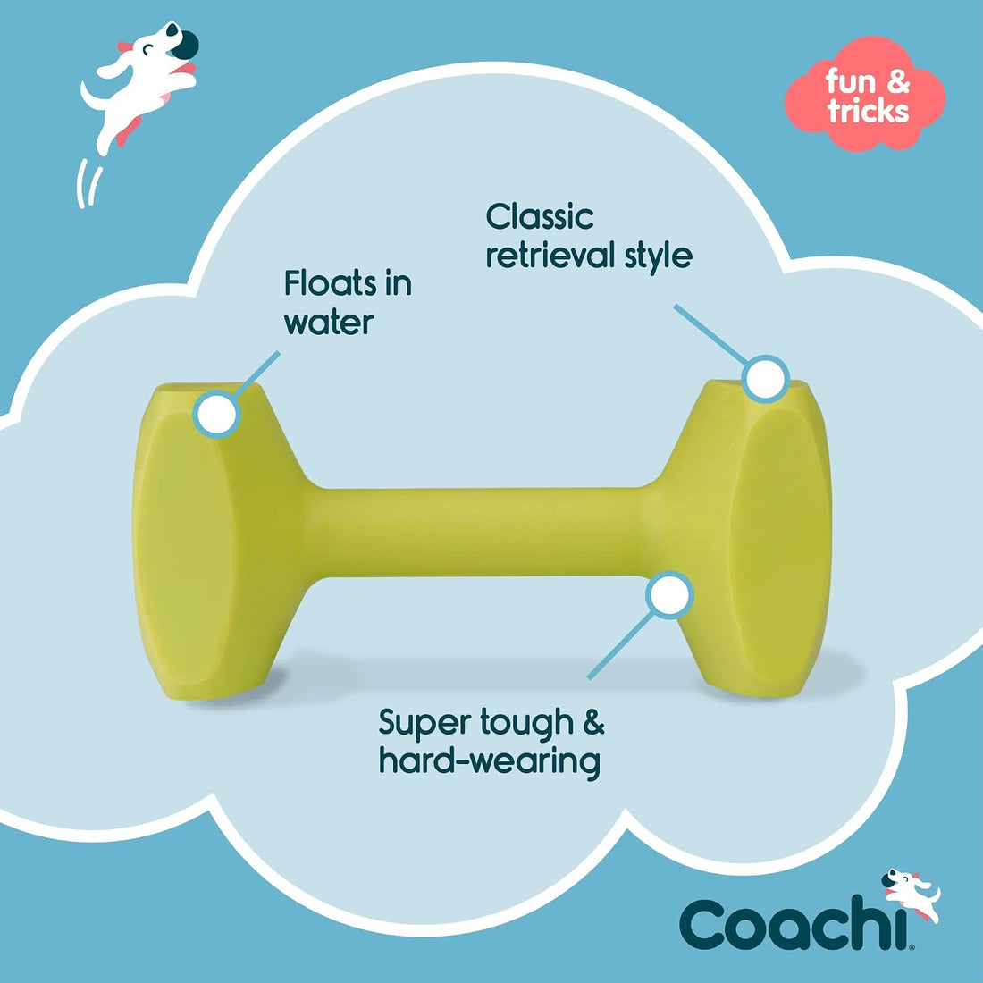 Coachi Training Dumbbell, Floats, Long Distance Throwing