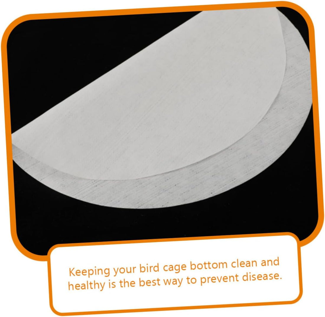 Bird Cage Liner Sheets Round Nonwoven 100 Pieces