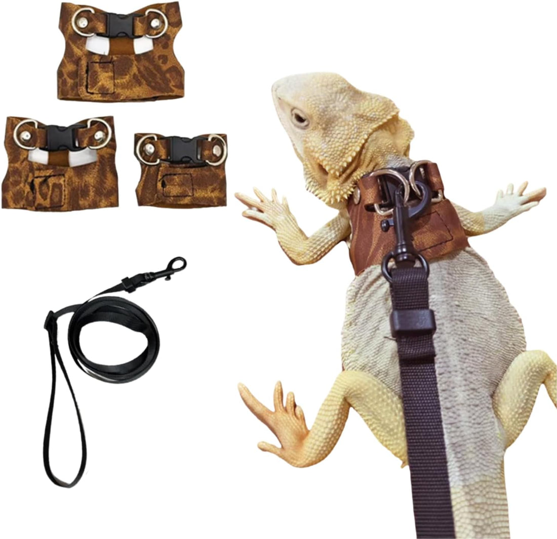 3 Pack Bearded Dragon Harness and Leash Set