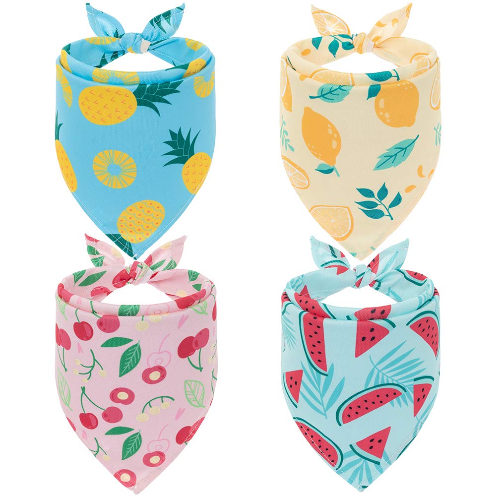 EXPAWLORER Dog Cooling Bandana Set - 4 Pack Hawaiian Dog Bandanas