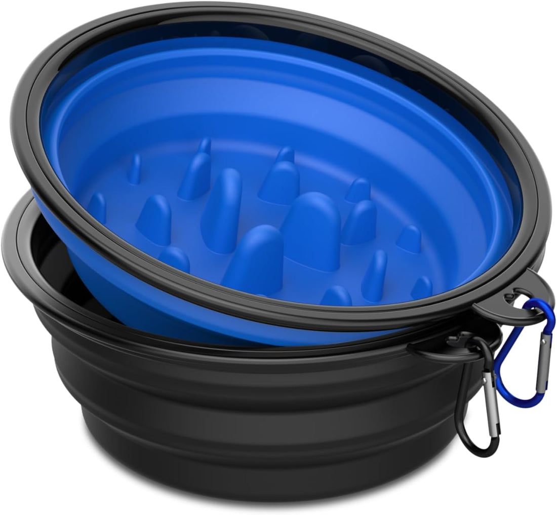 Dog Bowl Pet Collapsible Bowls Slow Feeder Dog Bowls
