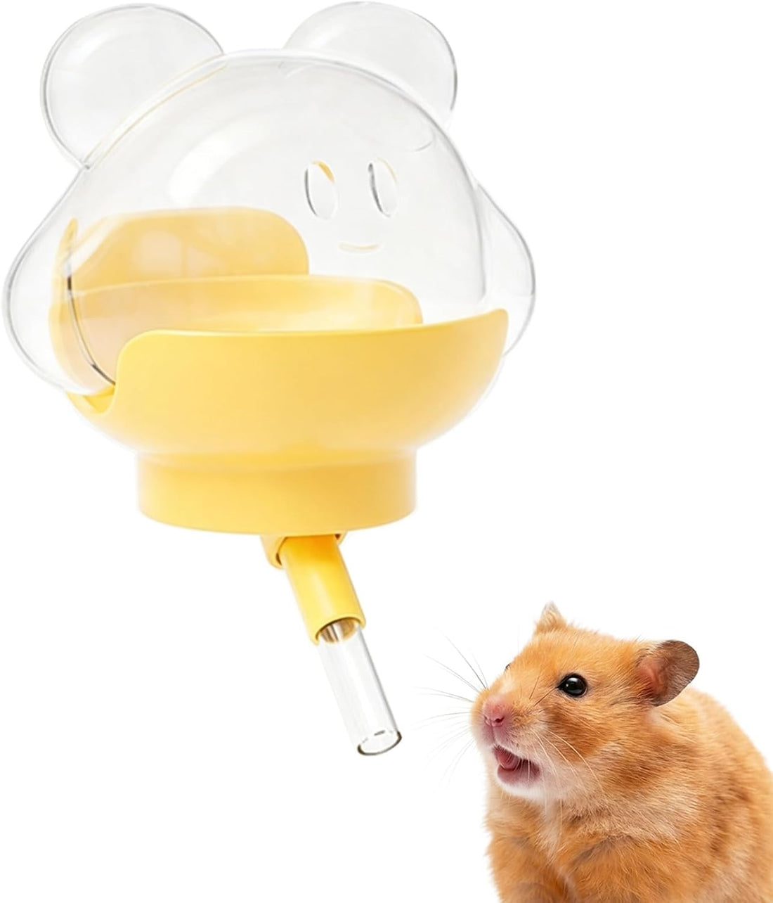 Hamster Water Bottle, 8 oz Small Animal Water Dispenser, Pink