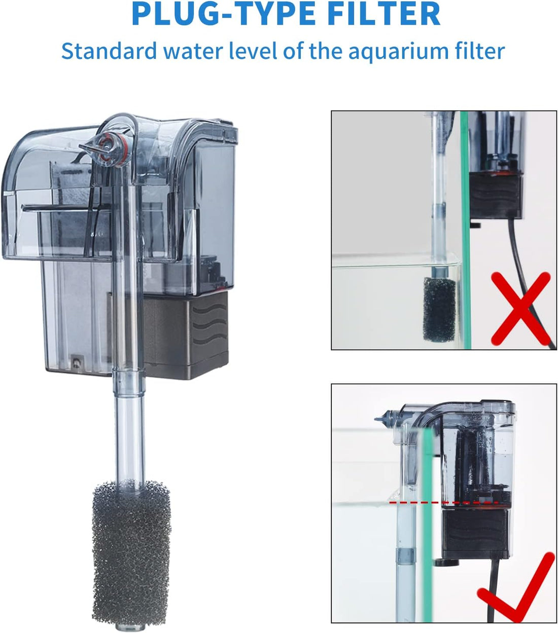 Boxtech Aquarium Hang On Filter with Activated Carbon