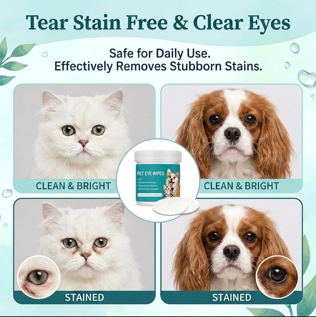 60 Count Eyes Wipes for Dogs & Cats