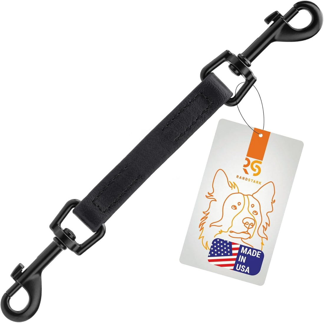 Biothane Collar Safety Backup Clip | Dual Rotating Metal Clasps