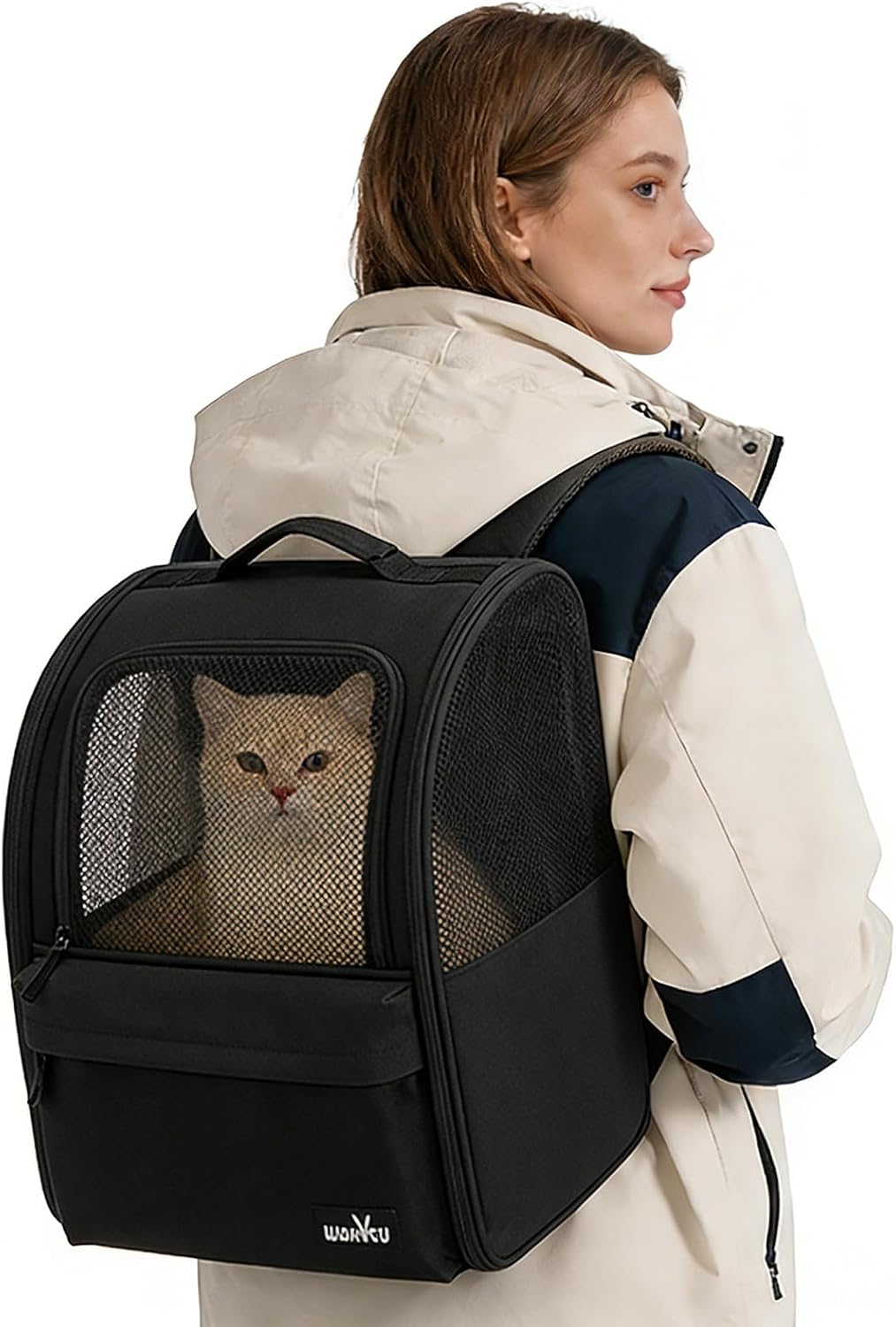 wakytu Cat Carrier Backpack,Pet Backpack Carrier for Small Cats