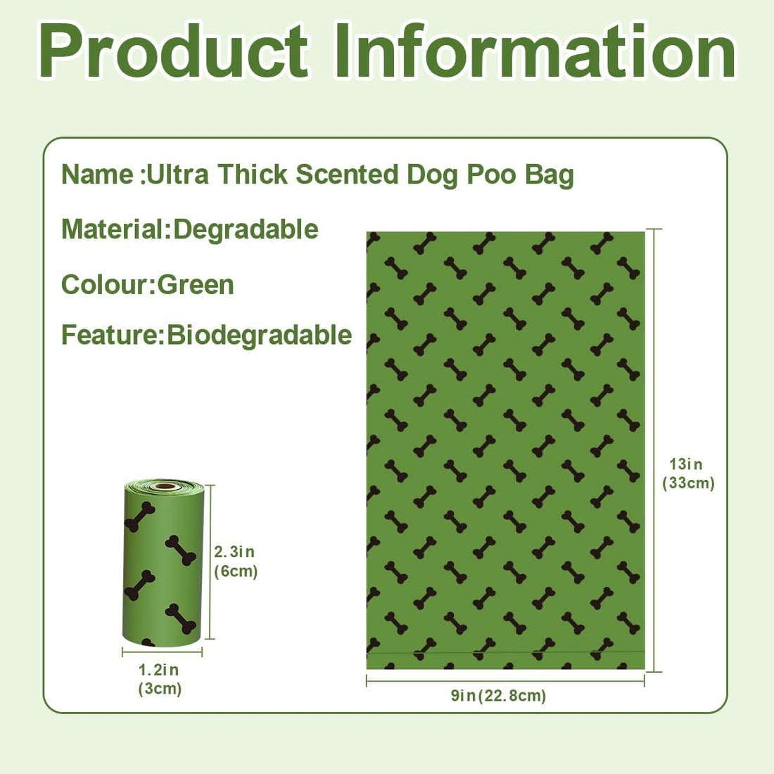 RMancipate Green Dog Poo Bags Lavender scent