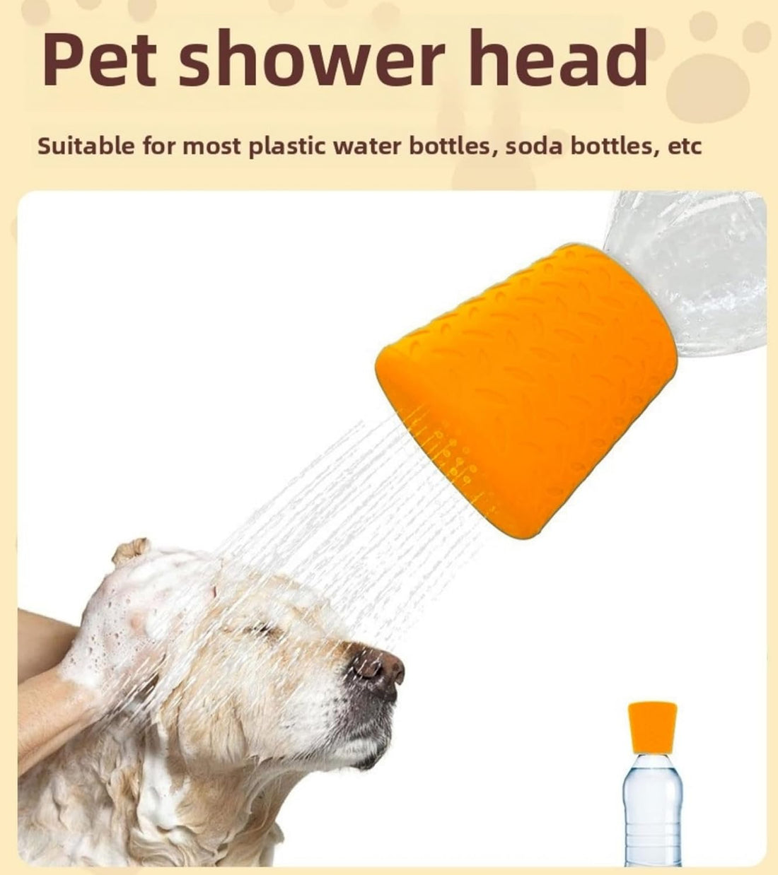 Portable Outdoor Shower for Dogs Bottle Attachment Outdoor Sprayer