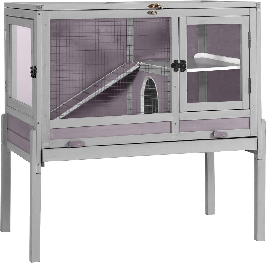 GUTINNEEN Guinea Pig Cages with Anti Chewing Sturdy Plastic Floor