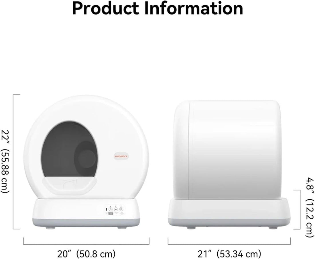 Meowant Self Cleaning Cat Litter Box Safety Sensors,APP Control,Large