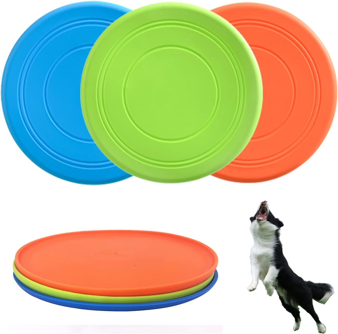 XIGOU Dog Flying Disc, 3 Pack Dog Flyer Toys