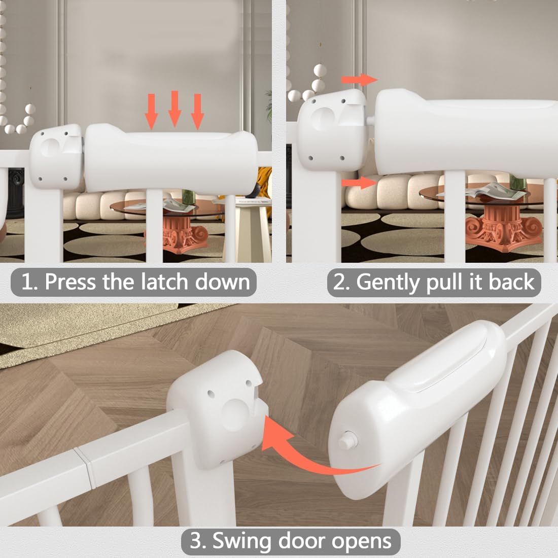 Fairy Baby Extra Wide Baby Gate for Doorways Auto Close Safety Gates