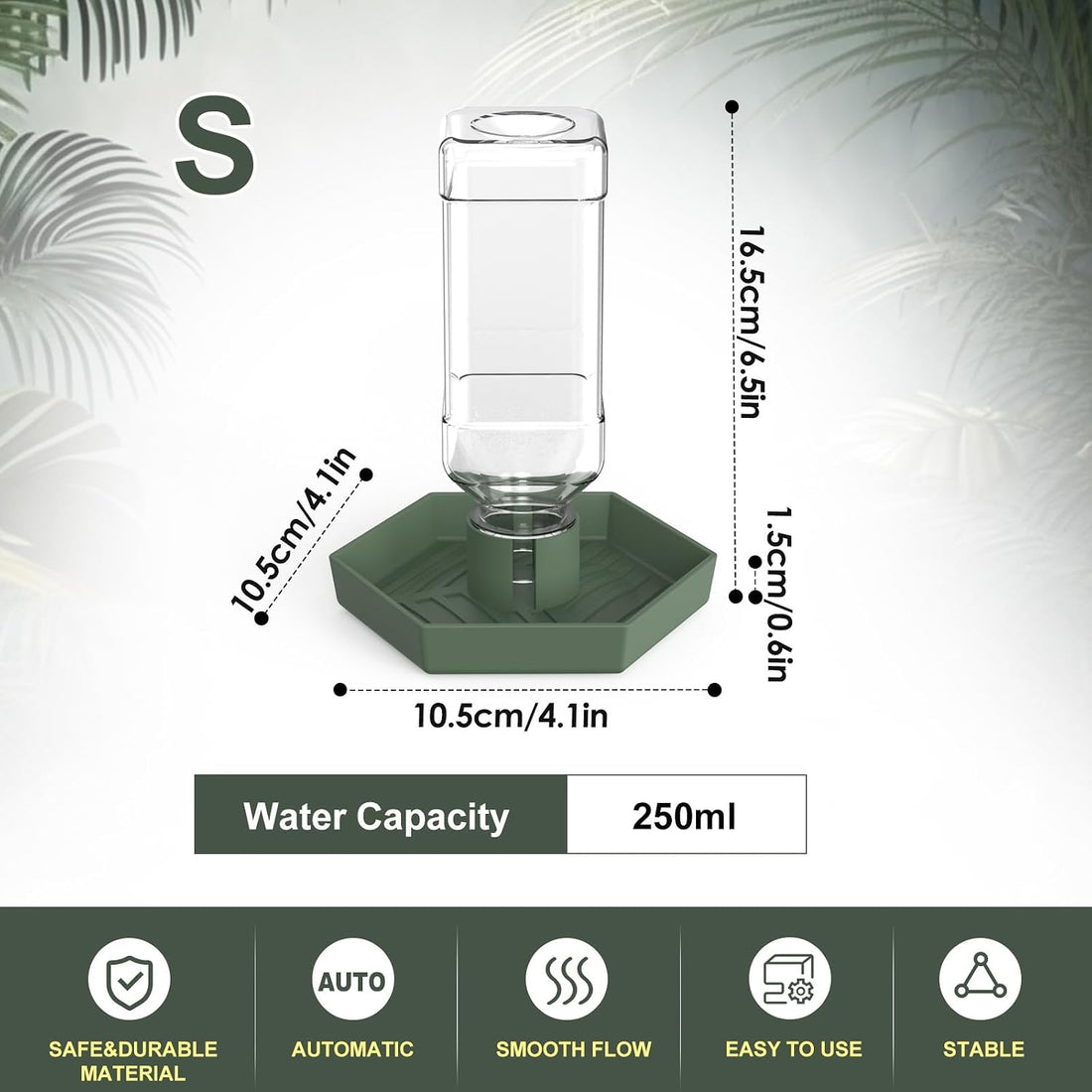Reptile Water Dispenser Bowl for Bearded Dragon Tortoise