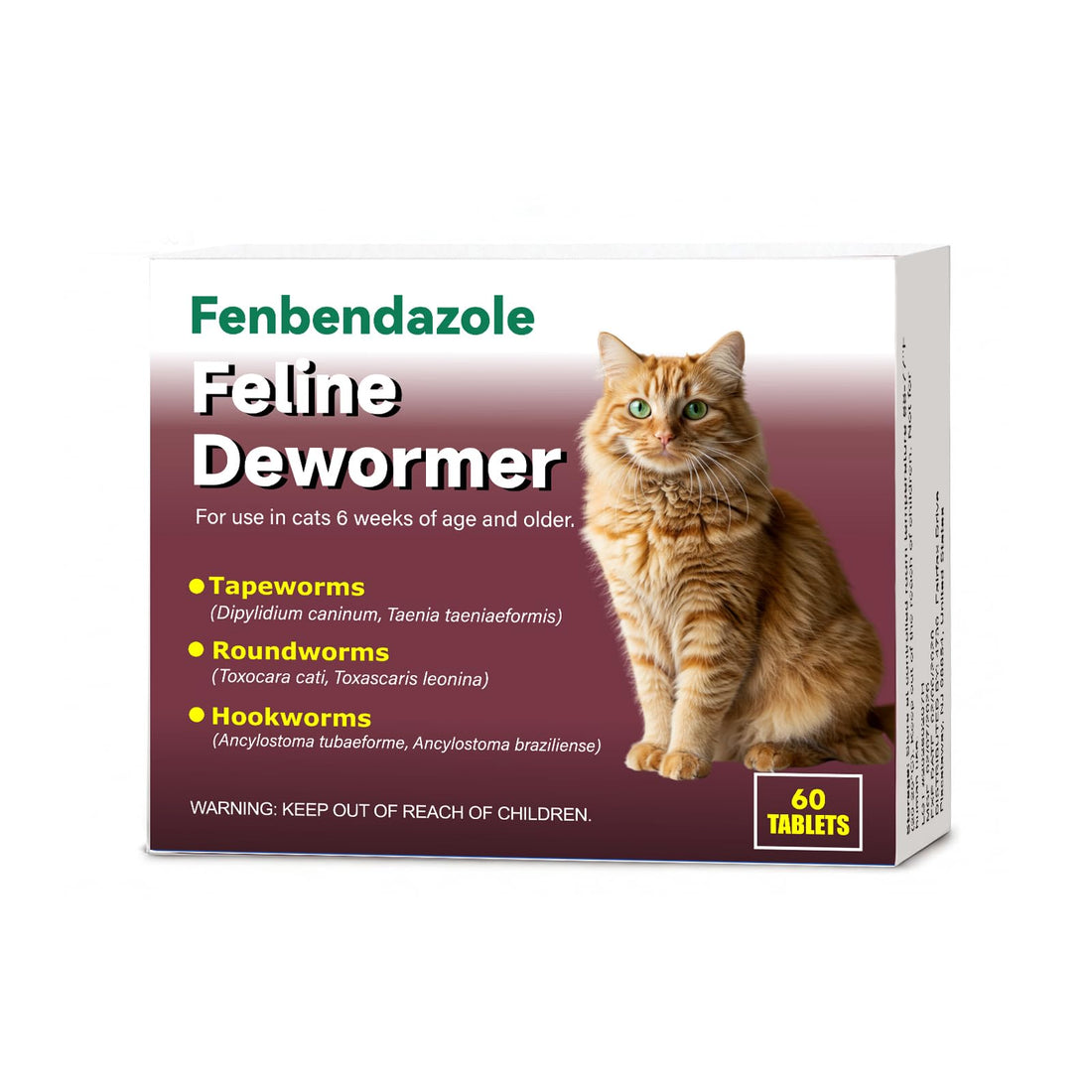 Dewormer for Cats & Kittens, Fenbendazole for Tapeworms