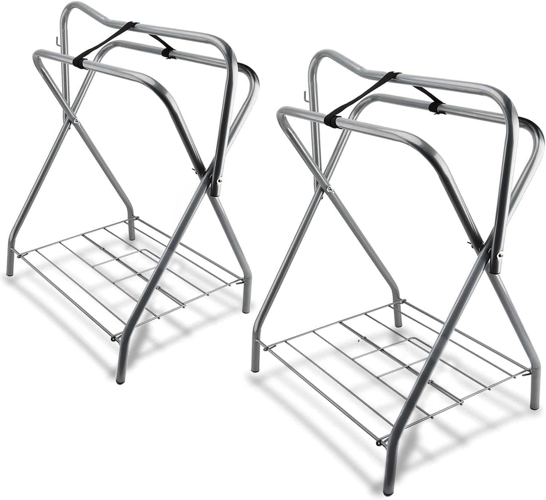Saddle Rack Portable Folding Horse Saddle Stand for English
