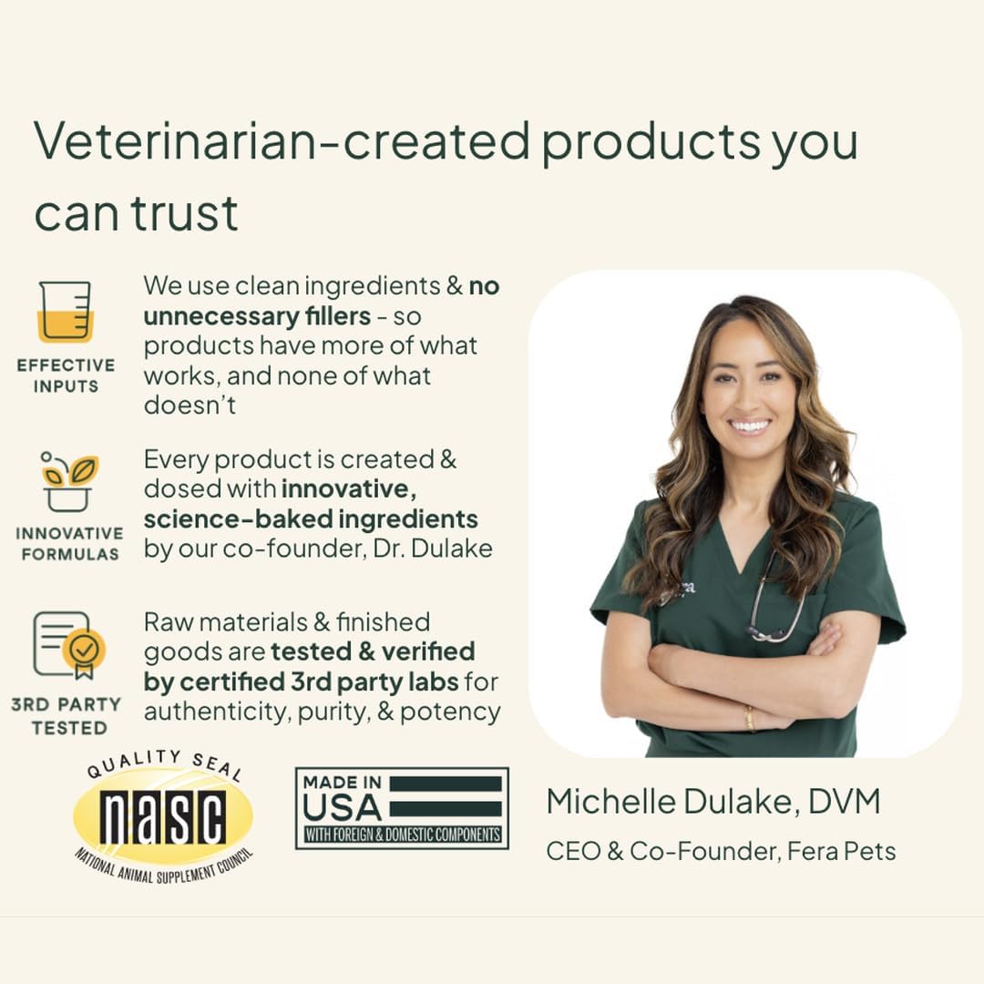 Fera Pets Mushroom Supplement for Dogs & Cats with Turkey Tail