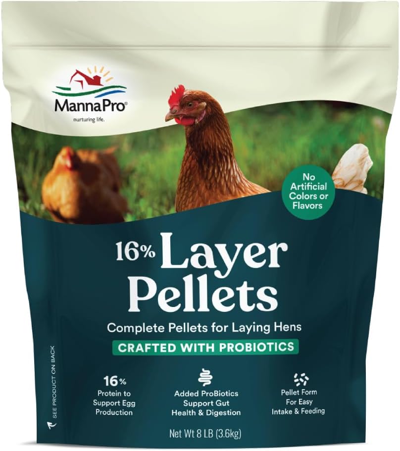 Manna Pro Layer Crumbles Chicken Feed, 16% Protein, Digestive Aid