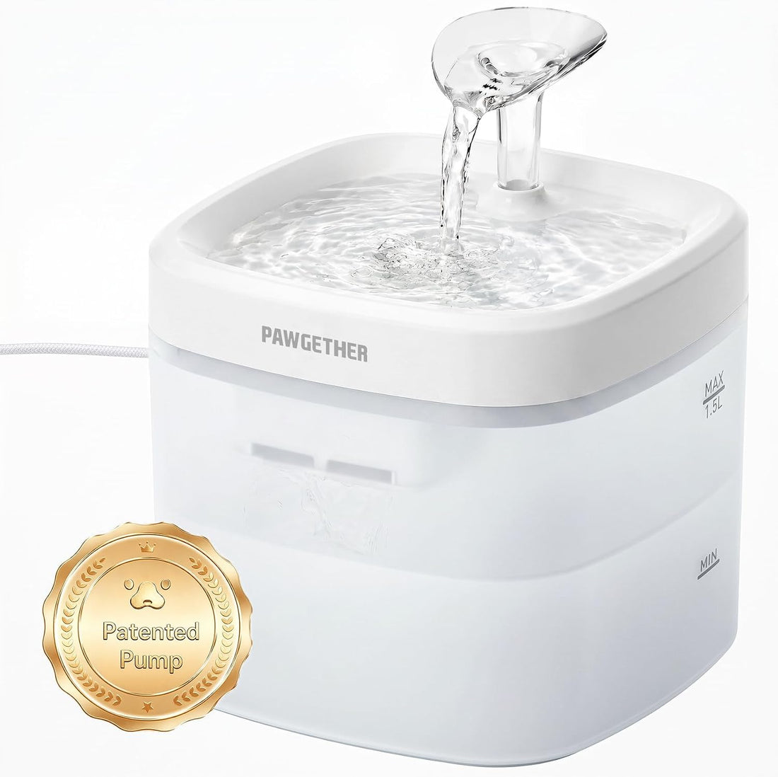 PAWGETHER® Cat Water Fountain with Magnetic Pump 51oz/1.5L Dog Water