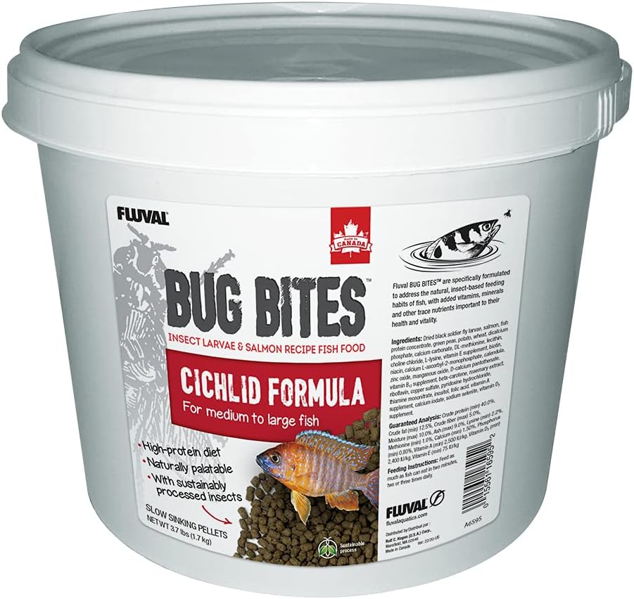 Fluval Bug Bites Cichlid Fish Food, 3.53 oz