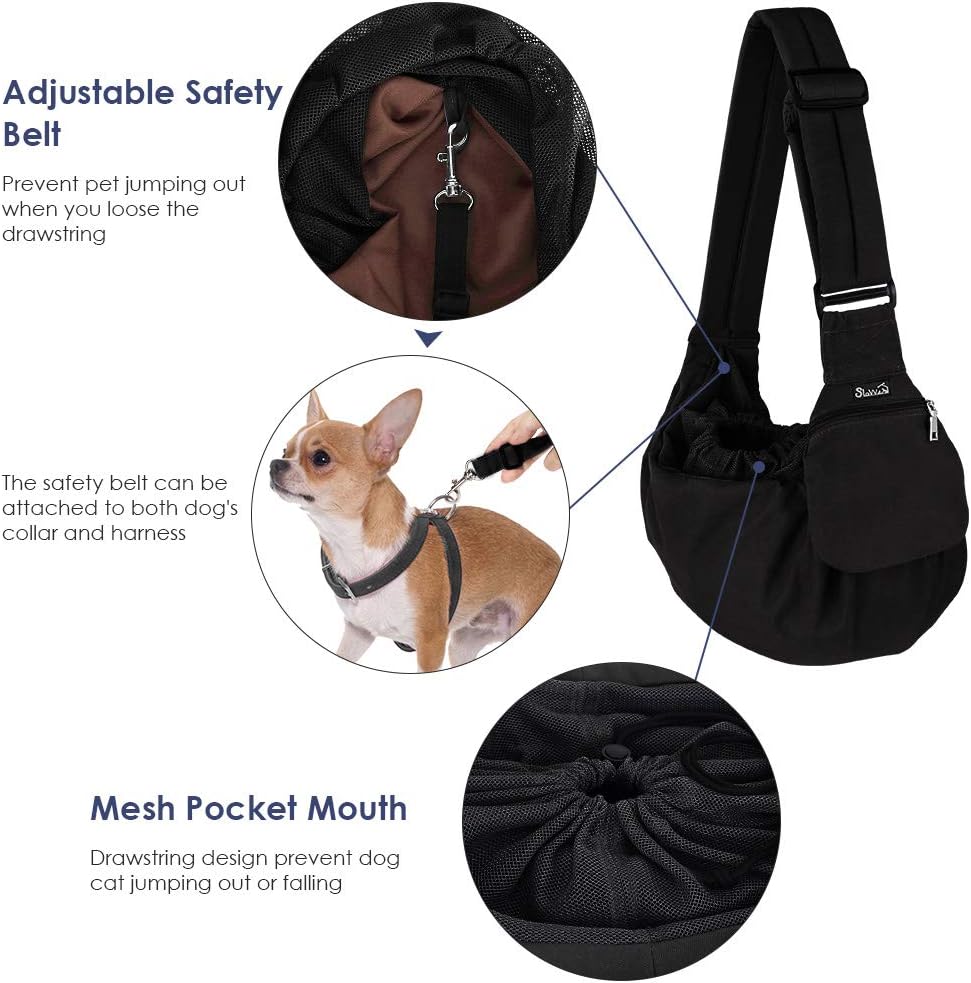 SlowTon Dog Carrier Sling - Hard Bottom Support Dog Carriers