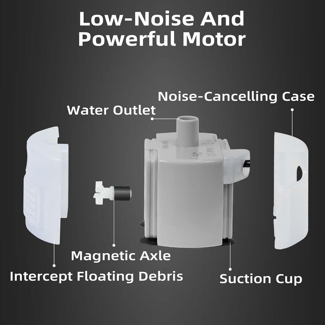 Ultra-Quiet Replacement Pump for Stainless Steel Cat Water Fountains