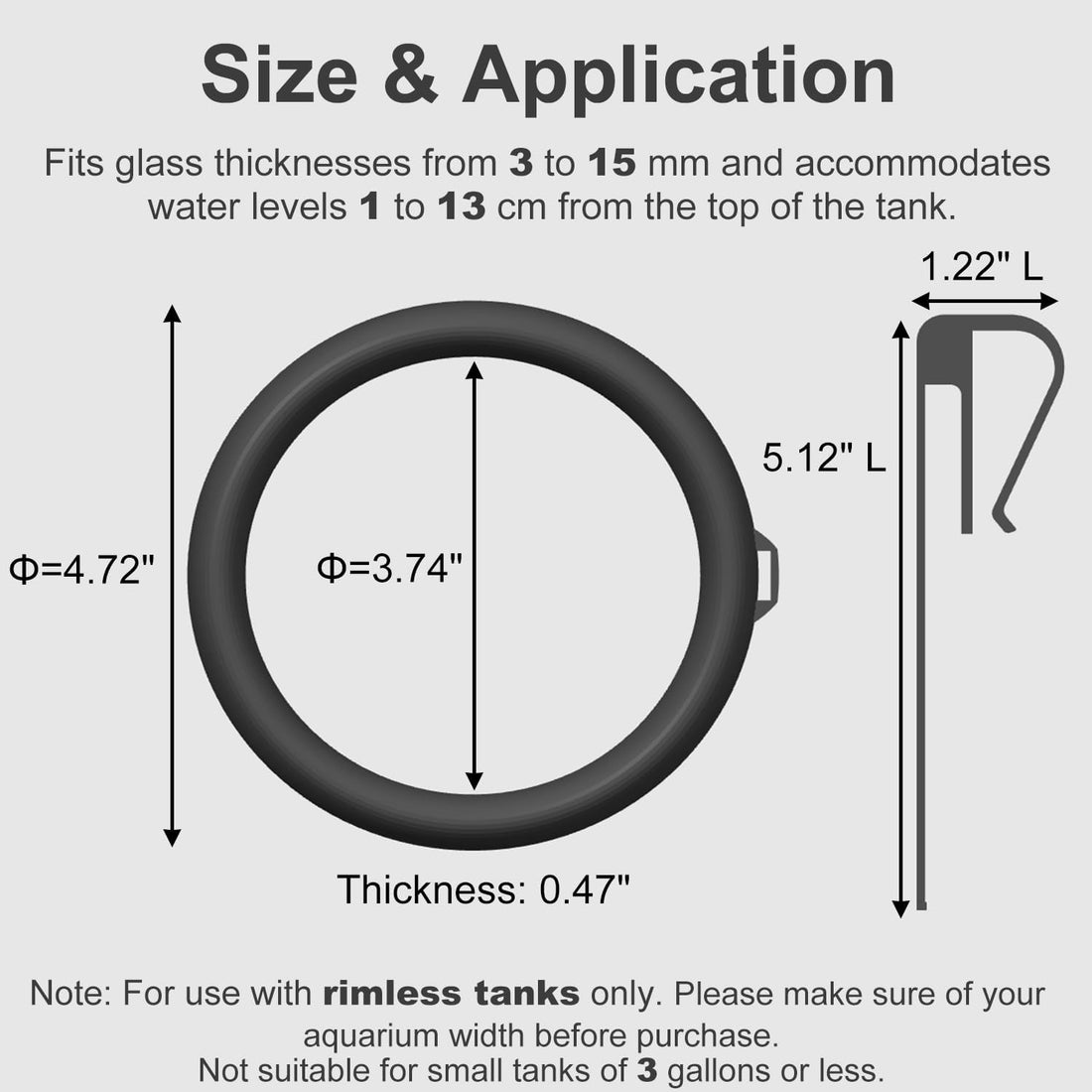 Clip On Fish Feeding Ring Self-Adjusting to Water Level for Betta