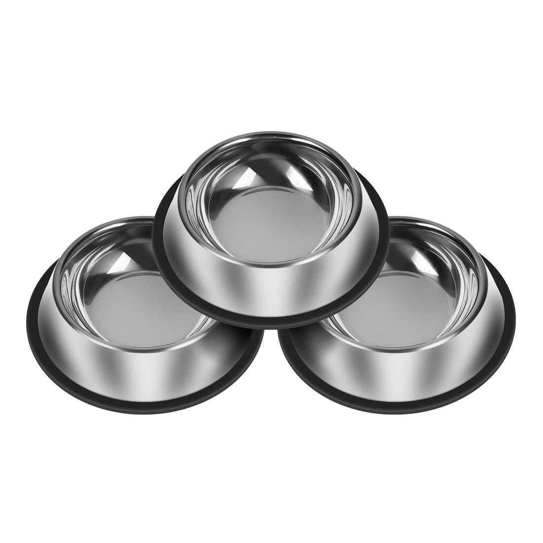 3Pcs Stainless Steel Dog Bowls Set
