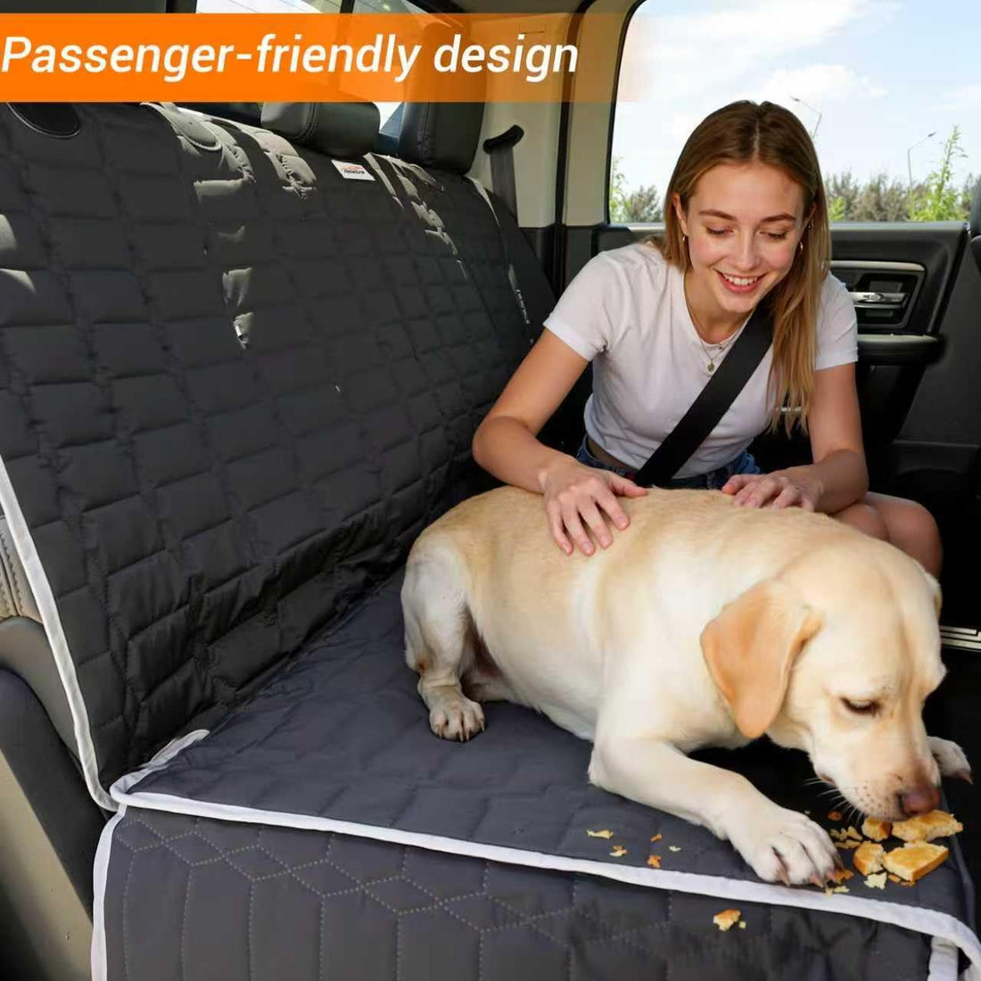 Reliadura Dog Car Seat Cover for Back Seat,Washable Bench Seat Cover
