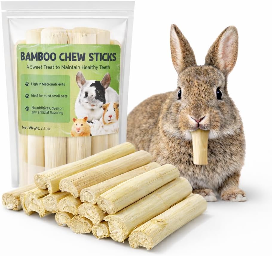 SunGrow Sweet Bamboo Chew Sticks for Rabbits