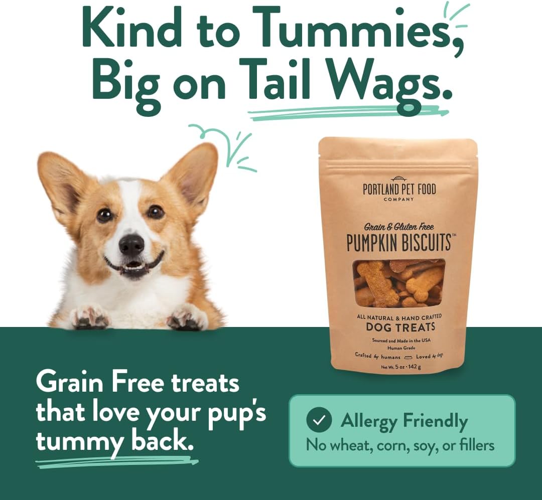 Portland Pet Food Company Pumpkin Dog Treats Healthy Biscuits