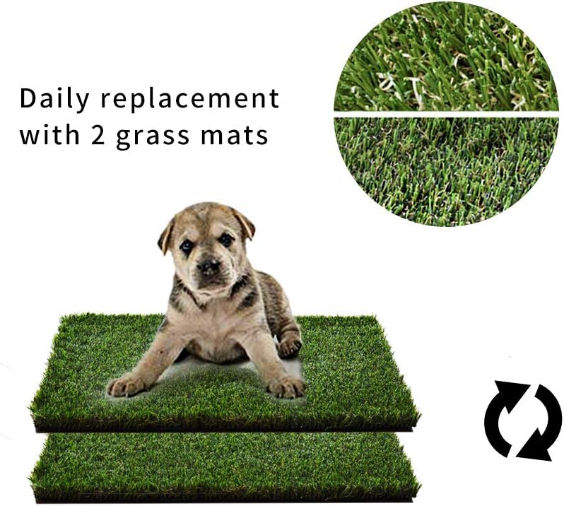 HQ4US 4LEGS Dog Grass Pad with Dog Litter Box