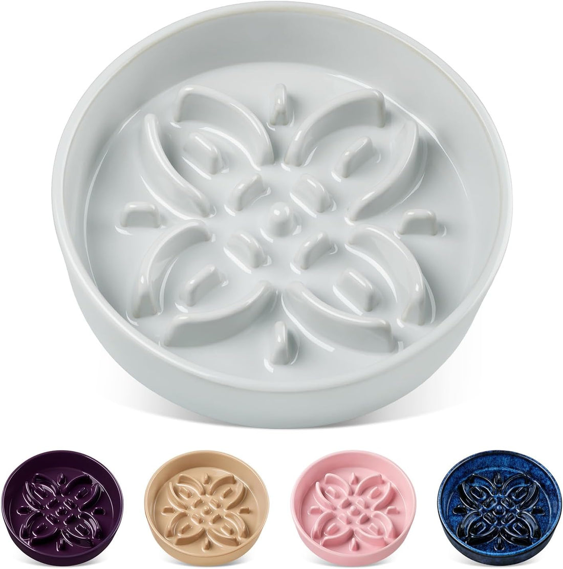 vancasso Ceramic Slow Feeder Dog Bowls