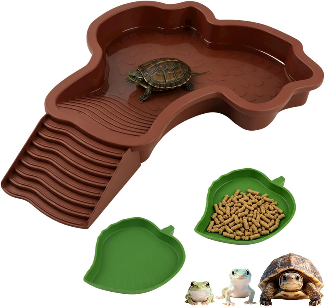 3 Pcs Reptile Bathing Pool Set