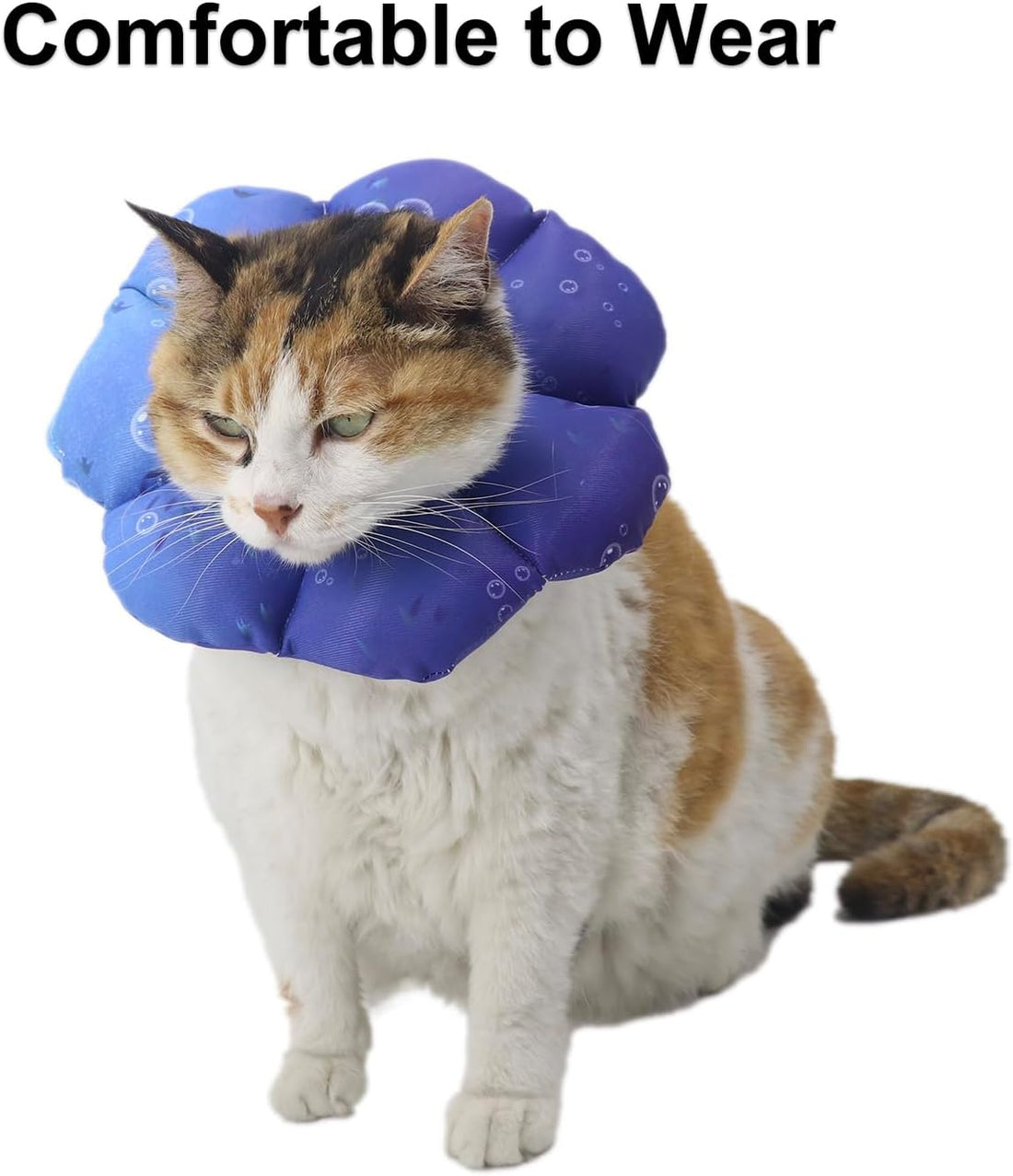 Cat Soft Cone Collar, Adjustable Cat Recovery Cones to Stop Licking