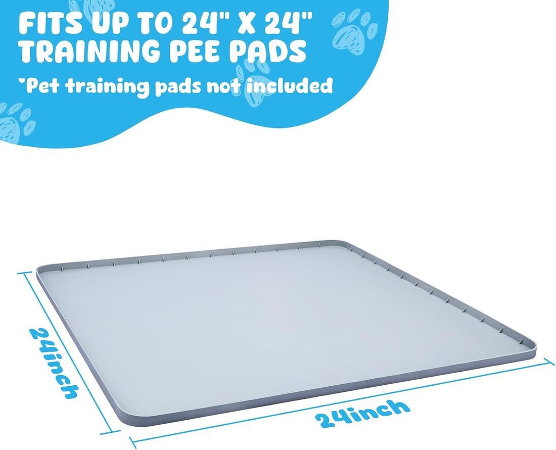 Pee Pad Holder, 24×24 Inch Thickened Silicone Dog Pee Pad Holder Tray