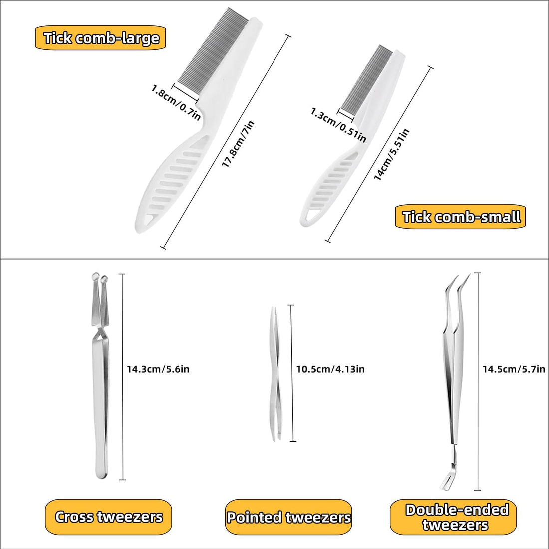 VEINARDYL 6 pcs Tick Removal Tool kit for Pets
