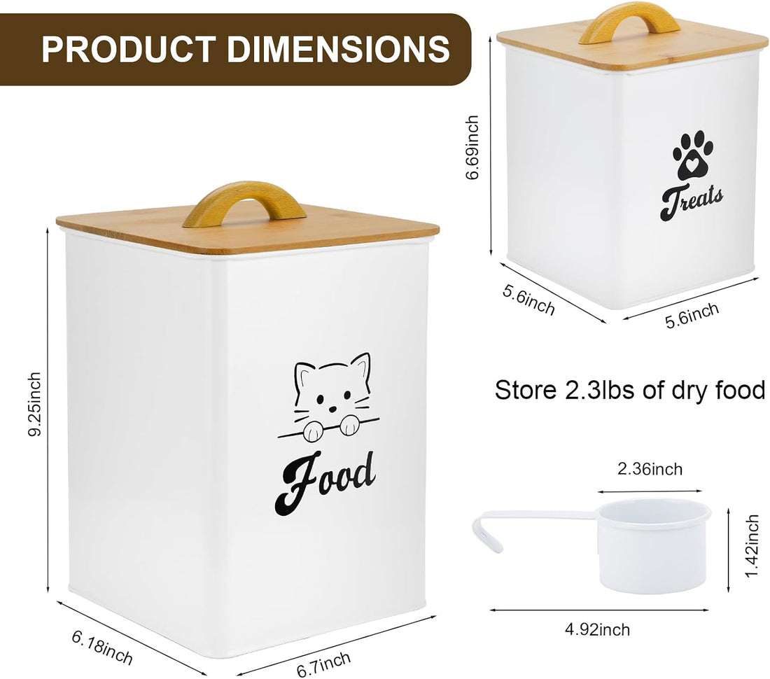 Dekosilave Cat Food Storage Container with Scoop