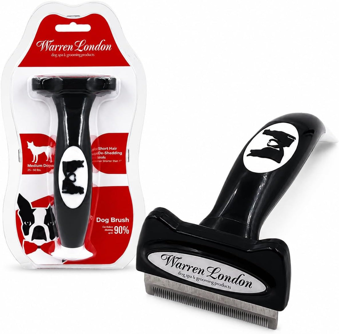 Warren London Deshedding Brush for Medium Dogs, Short Hair