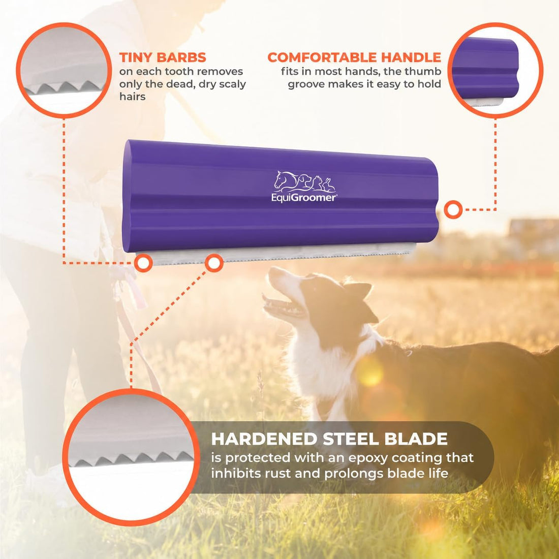 EasyGroomer Deshedding Brush for Dogs & Cats