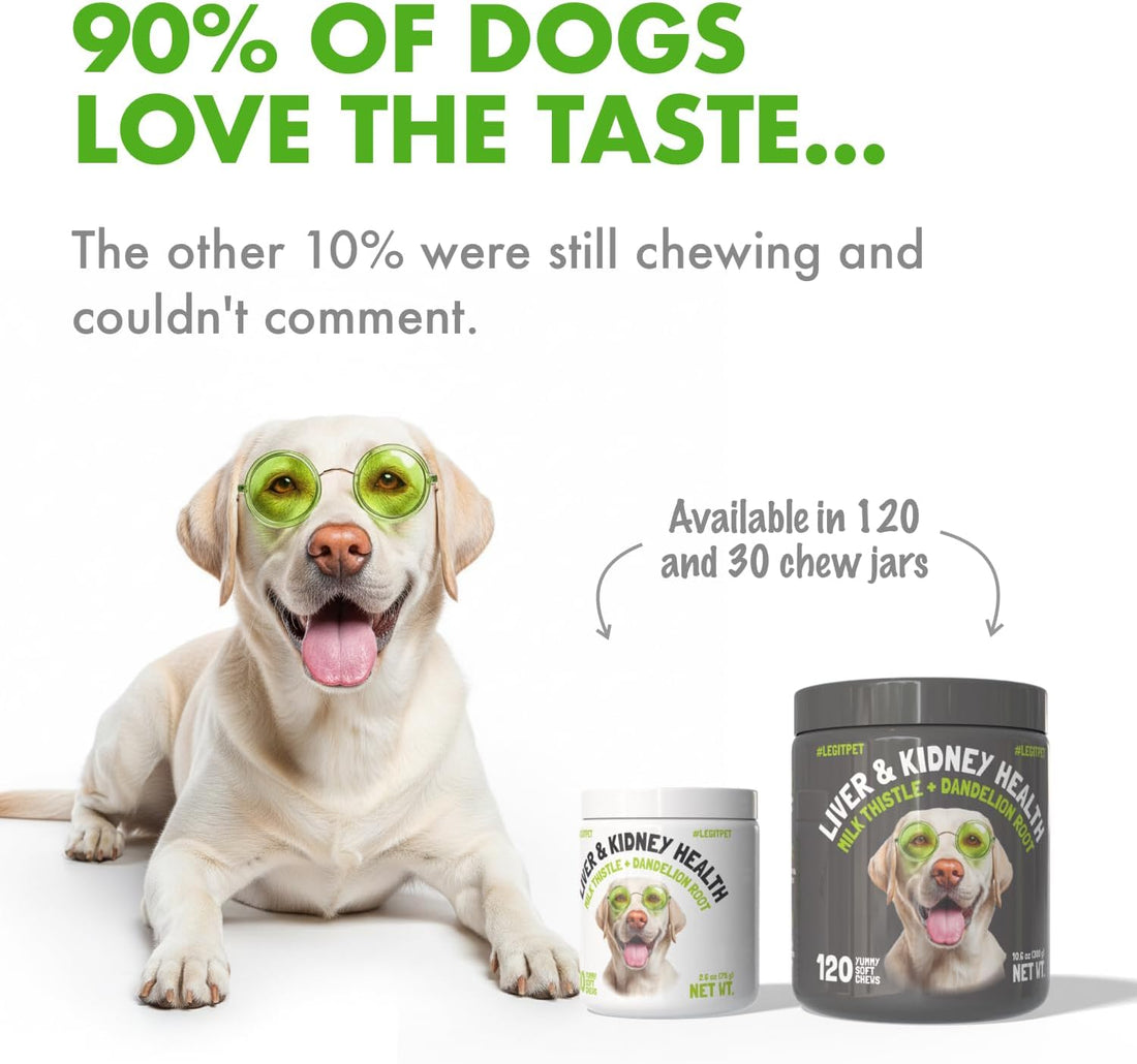 Liver & Kidney Support for Dogs Detox Natural Supplement with Milk
