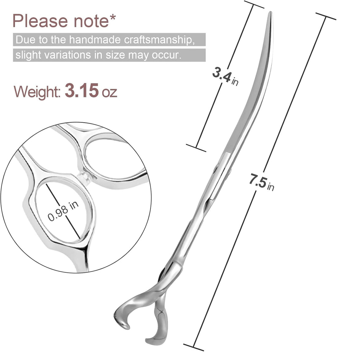 YUJINXI Curved Dog Grooming Scissors 7.5 In