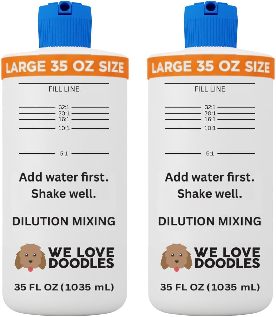 Dilution Bottle for Dog Shampoo, Conditioner & Solutions, 35 oz