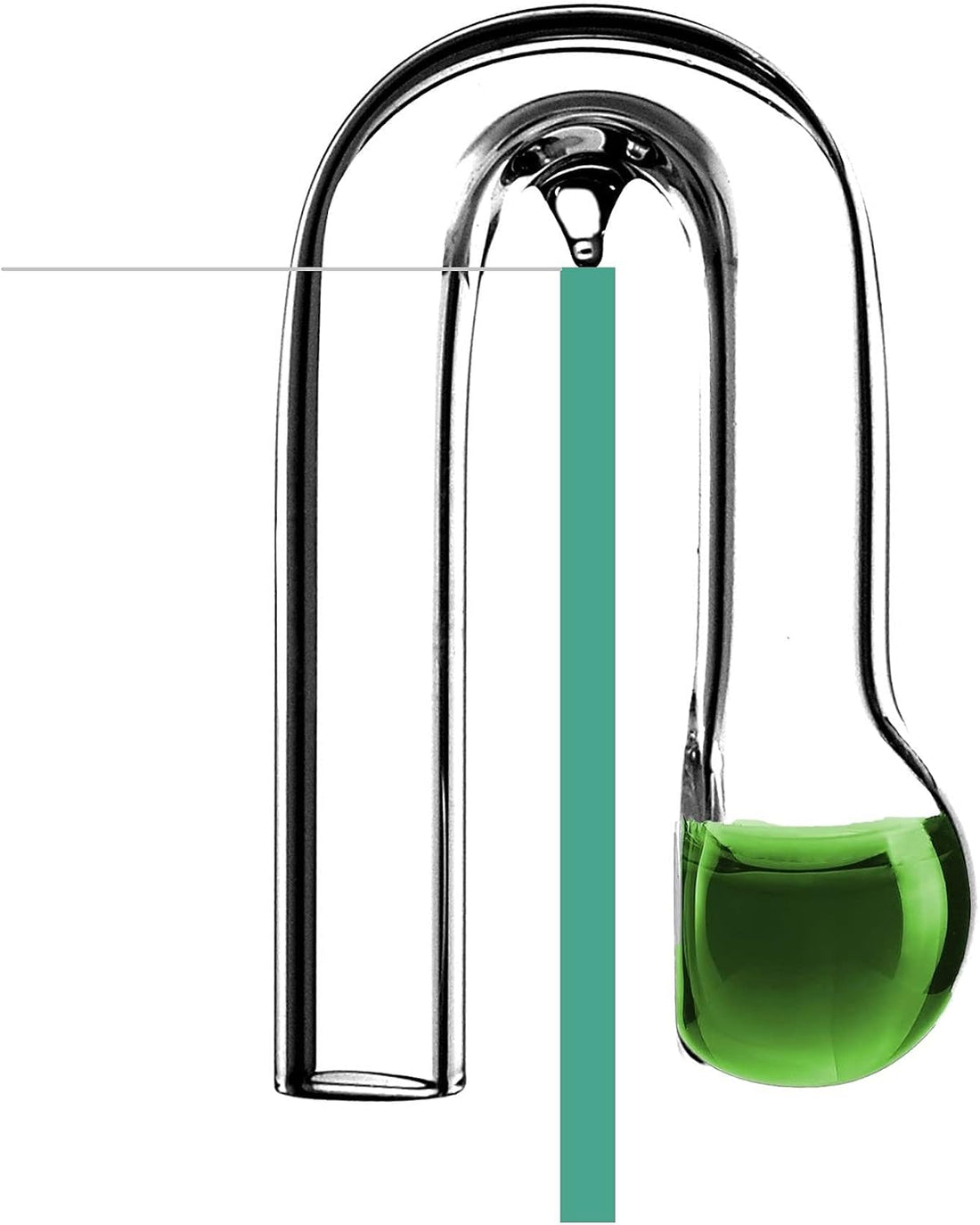 Glass Clip Nano CO2 Drop Checker with Solution for Aquarium Planted