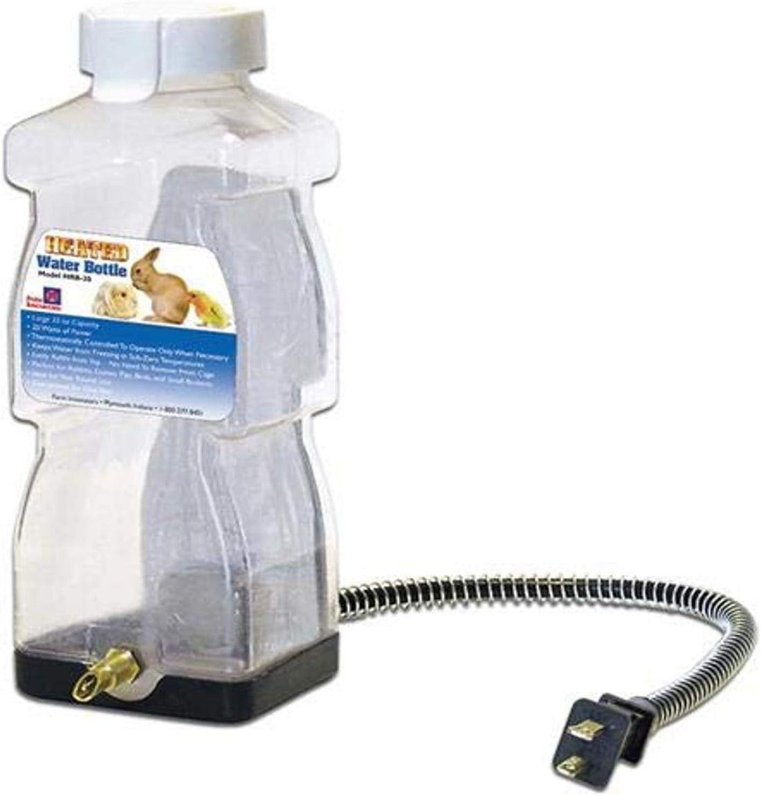 Farm Innovators Heated Water Bottle for Rabbits, 20-Watt