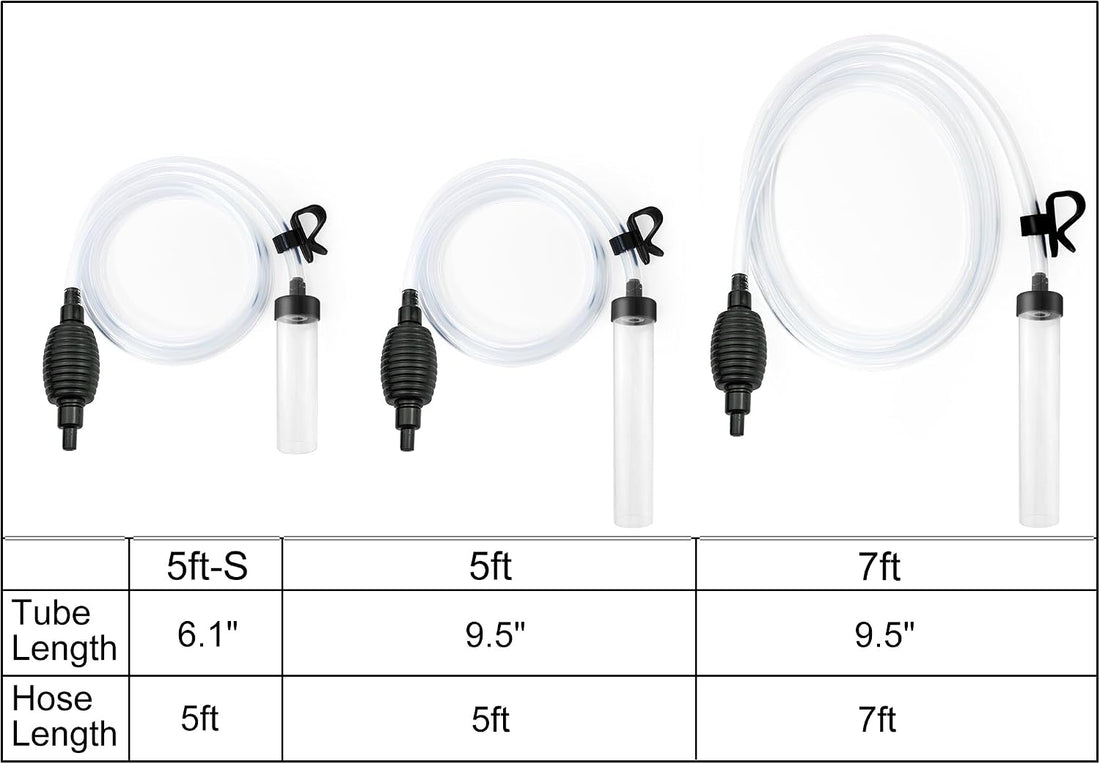 Laifoo 5ft-S Aquarium Siphon Vacuum Cleaner for Fish Tank Cleaning