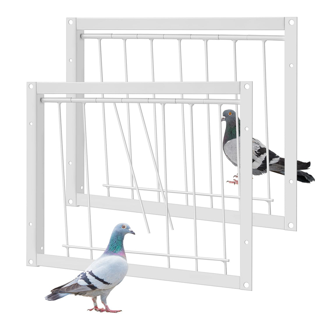 Suzile 2 Pcs 11.81" x 10.24" Pigeon Cage Door Bird Wire One Way