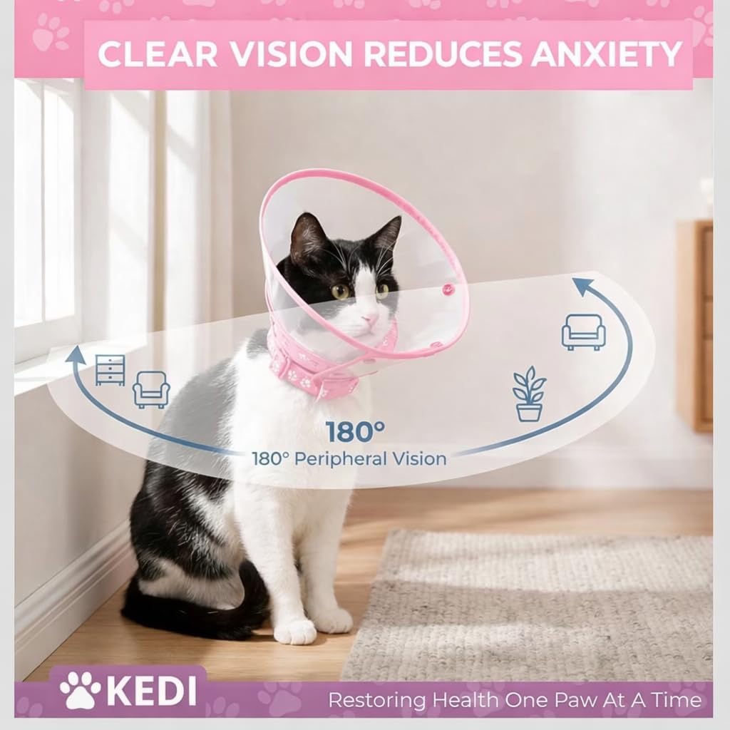 Cat Cone Collar After Surgery to Stop Licking, Escape-Proof