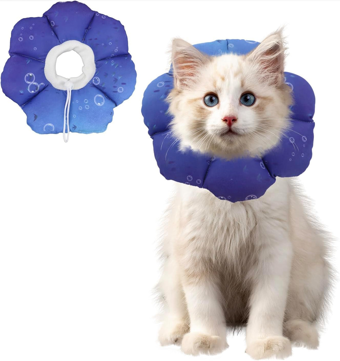 Cat Soft Cone Collar, Adjustable Cat Recovery Cones to Stop Licking
