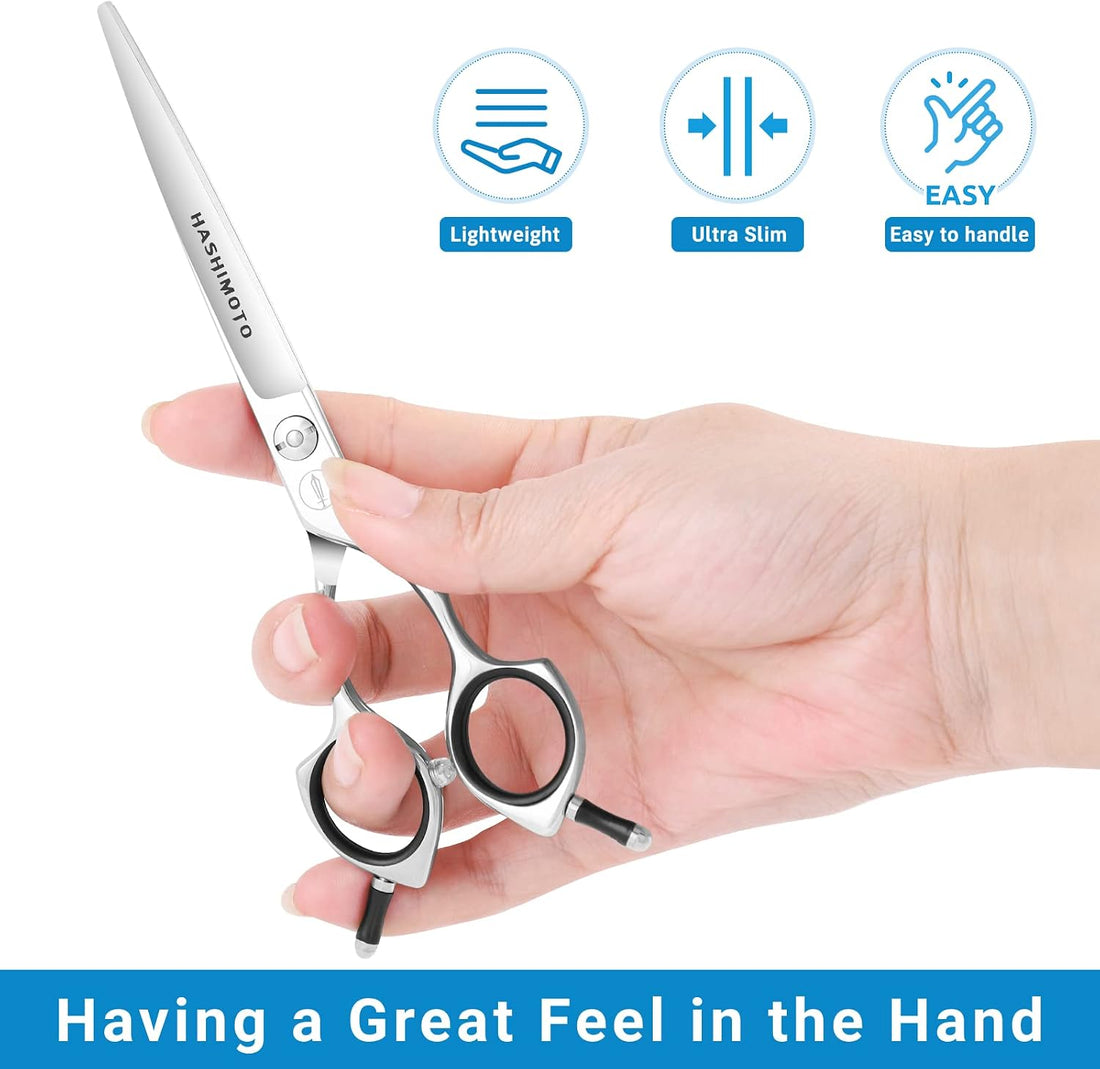 HASHIMOTO Dog Grooming Scissors, Curved Scissors for Dog Grooming